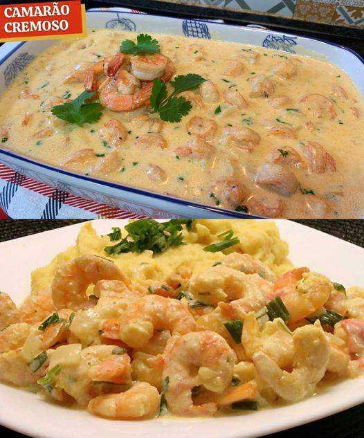 Camarão ao Creme de Leite