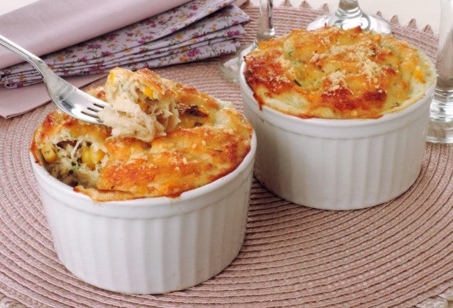 Suflê de Frango e Milho