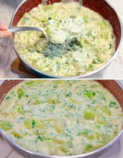 Chuchu cremoso ao molho branco