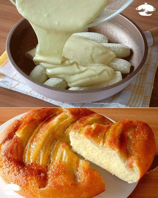 Bolo de banana de frigideira