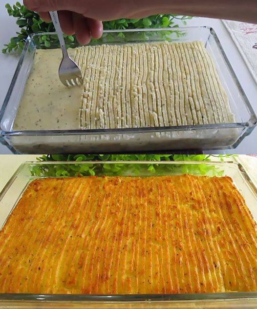 Torta de Batata com Queijo Cheddar