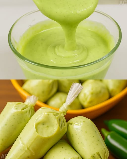 Molho verde de lanchonete