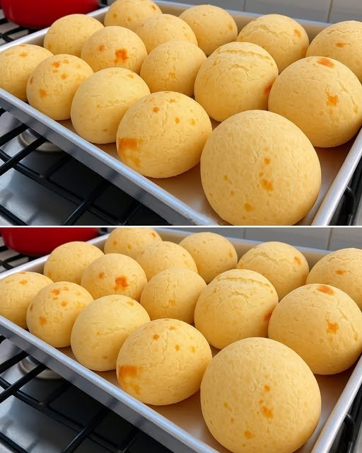 Pão de queijo com polvilho que não murcha