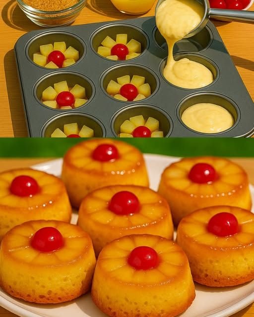 Cupcakes Invertidos de Abacaxi